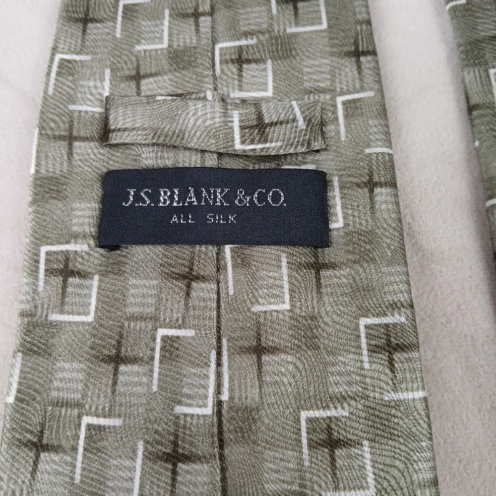 JS Blank‎ 4x60 Mens Tie Silk Geometric